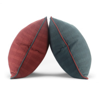 彩虹骑士优品砂洗棉暗红绿禅意家居沙发样板房民宿靠枕靠垫抱枕套