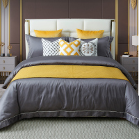 简约美式样板间床品轻奢软装家具专卖配套多件套灰色系床上用品