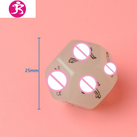 情趣体位12面骰子夜光英文家务约会恋爱酒令色子扑克棋牌转盘 吉祥小炮 公子你别跑情趣色子