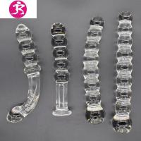 连珠棒玻璃水晶自慰器九球葫芦串肛塞后庭拉珠成人情趣性用品 吉祥小炮 C款送一袋润滑液