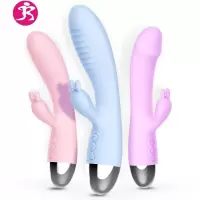 震动棒成年人情趣性用品辅助工具高潮女性自慰蒂按摩器学生 吉祥小炮 流氓兔-紫[加温款]三点刺激震动棒