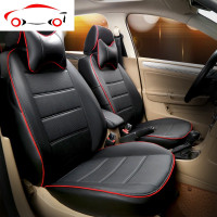宝骏730五菱宏光s荣光v长安欧诺S全包汽车座套七座专用四季皮坐垫 JING PING 米色棕边