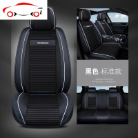 汽车坐垫四季通用19新款亚麻座套全包围座椅套卡通女神全包座垫套 JING PING 卡通版-黑红色