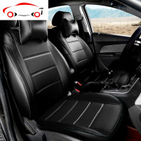 汽车座套全包铃木新奥拓北斗星雨燕天语启悦X5四季通用坐垫座椅套 JING PING 升级豪华皮革-时尚黑米