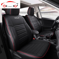 丰田RAV4荣放座套丰田全新款rav4专用真皮座椅四季全包围汽车坐垫 JING PING 豪华版真皮款—酒红色