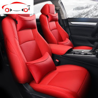 本田皓影雅阁CRV凌派冠道座套INSPIRE汽车坐垫全包真皮专用座椅套 JING P 原车纹路定做[真皮标准版--米色]