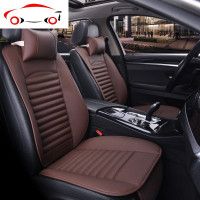 汽车坐垫夏季真皮小蛮腰养生垫四季通用单片椅垫三件套无靠背座垫 JING PING 卡宴色[三件套坐垫]