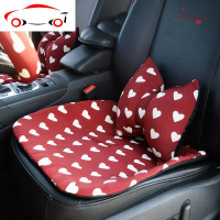 四季汽车座垫 ins网红复古爱心单片a3坐垫 少女心垫子 各车型通用 JING PING 后排坐垫