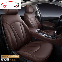 定制19款汽车坐垫四季全包别克昂科威君越威朗英朗专用真皮座位套 JING PING 耐磨皮革款-标准版激情红