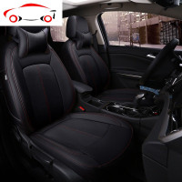 别克威朗专用座垫2019新款17威郎2018真皮汽车座套四季全包座椅套 JIN 威朗升级耐磨超感皮(质保4年)—全黑红线