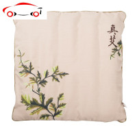 正安国货铺 艾坐垫 蕲艾艾绒垫子椅垫沙发垫汽车办公室 JING PING 竹节仿麻布版-深蓝色 43X43cm