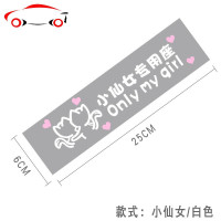 老婆专用座车贴小仙女小可爱媳妇女朋友副驾驶车贴纸创意文字定制 JING PING 定制款/白色(拍下备注修改内容))