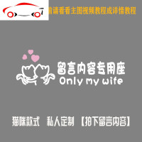 定制创意小仙女专座贴副驾驶室网红女朋友专用座老婆专用装饰车贴 JING PING 猫咪款式[私人定制]