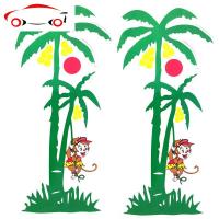 汽车大货车车贴 车窗贴椰树象椰树猴贴纸个性贴贴花汽车用品 JING PING 椰树猴1一张