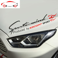 专用于福特福睿斯灯眉贴 引擎盖大灯个性反光拉花车贴 福瑞斯改装 JING PING 黑红一片不带火焰款