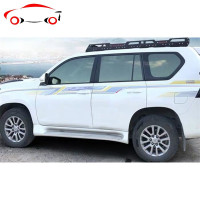 17-18-19-20款丰田霸道车身彩条贴贴普拉多字母车贴拉花改装装饰 JING PING 款式四[普通材质]