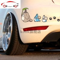 龙猫车贴动漫卡通千与千寻汽车车身划痕遮挡玻璃装饰贴纸 JING PING 长度25*9.2CM白边