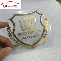 适用于凌派雅阁思域思迪飞度CRV侧标贴 改装汽车标志贴车贴纸改装 JING PING 本田银色1片