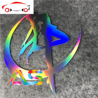 AS车贴 美少女战士 遮瑕贴行李箱笔记本贴电脑机箱贴贴纸汽车贴纸 JING PIN B款15cm镭射美少女+美少女壮士字