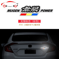 适用于本田无限车标反光贴SPORTS MUGEN尾标贴纸思域雅阁装饰车贴 JING PING SPOONSPORTS标