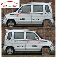 北斗星车贴 铃木改装拉花车身贴 铃木贴纸 全车拉花 北斗星贴花 JING PING 进口KK材料黑色+红色(白车用)