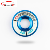 大众6代高尔夫7代嘉旅尚酷汽车内饰改装饰用品钥匙孔点火圈夜光贴 JING PING 夜光绿色钥匙启动金色边框