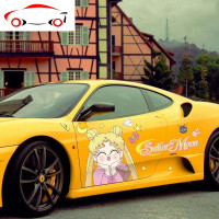 美少女战士车贴卡通动漫后窗贴汽车划痕贴纸水冰月车车身贴装饰 JING PING 美少女-傲娇款[主驾驶]