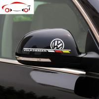 大众新宝来改装后视镜车贴 桑塔纳 浩纳蔚领途观L装饰反光镜贴纸R JING PING 大众R后视镜白色[一对]