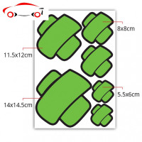 汽车贴纸划痕遮挡电动摩托装饰车身前保险杠车尾大刮痕遮盖车贴 JING PING 白色(6个补丁贴)