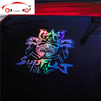 武士道般若车贴日系风格改装车HF JDM汽车改装潮贴后挡风玻璃贴纸 JING PING 镭射37CM