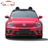 汽车改装车顶装饰贴熊猫米奇耳朵玩偶可爱车饰甲壳虫汽车外饰品贴 JING PING 白色熊本车贴(除白车其他颜色都可用)