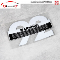 原创改装油箱盖贴纸 赛车燃油标号警示贴防水反光贴 JING PING B款95标号14*8.7CM单张