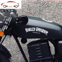 哈雷摩托车油箱贴花贴纸反光车贴哈雷贴纸扇形哈雷883贴标防水贴 JING PING 亚金/1对