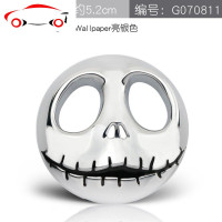 汽车个性万圣节骷髅杰克车标金属南瓜车贴改装车身贴尾标装饰贴标 JING PING 万圣节骷髅白色G070812