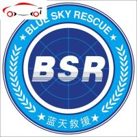 可定制汽车磁性车贴蓝天救援车贴蓝豹应急道路救援队红十字贴纸 JING PING 磁性贴40cm圆形单张