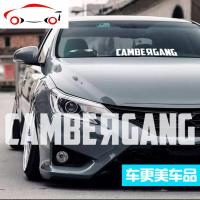 改装贴花hellaflush前挡风玻璃贴汽车贴纸jdm车贴 JING PING 反光银白色