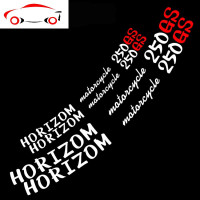 地平线摩托车轮毂贴膜轮胎反光贴花防水轮圈贴纸地平线250GS车贴 JING PING 地平线外圈贴红