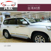 专用于16-20款丰田兰德酷路泽车身彩条陆巡改装贴纸装饰车贴拉花 JING PING D款台湾材质