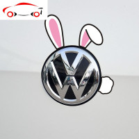 车贴纸 创意 车身贴可爱兔子耳朵猫耳朵个性装饰车标改装汽车贴纸 JING PING 波点熊耳朵+尾巴