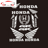 汽车摩托车电动车装饰个性车贴本田CBR翅膀贴纸贴花防水套贴 JING PING 反光绿色