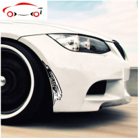 汽车轮眉划痕贴刮痕遮挡遮盖轮毂贴纸创意个性改装饰拉花帖子防水 JING PING 狮子轮眉30cm黄+黑一对