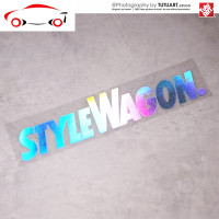 TUTU圖圖車貼 旅行车侧窗装饰幻彩车贴WAGON瓦罐改装美潮防水车贴 JING PING 亚金色20*4CM单张