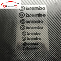 鲍鱼BREMBO卡钳贴纸布雷博刹车盘贴个性车贴卡钳汽车改装车贴 JING PING 布雷博白色8条一套