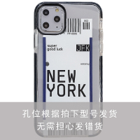 ins创意登机牌华为p30手机壳全包防摔软壳mate30透明英文标签mate20网红潮牌nova5pro女款情侣款真智力