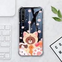 华为荣耀20手机壳女款泰迪熊V20网红情侣款20i个性创意透明气囊硅胶20s全包防摔保护套v20可爱卡通超薄ins真智力