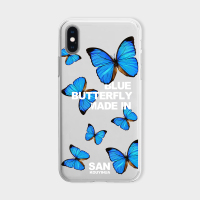 蓝色蝴蝶 华为荣耀20s手机壳9x女生透明硅胶防摔ins个性潮流20i真智力