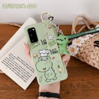 三星s20手机壳三星s20+保护套三星s20ultra可爱卡通恐龙腕带Galaxy20手机套硅胶软外壳支架挂件手绳真智力