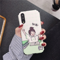励志可爱卡通华为p30/P40手机壳Nova5pro/6se/4e/5i/3e保护套P40pro浮2s软荣耀V30真智力