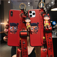 华为畅享10e手机壳p20磨砂p40软硅胶p30腕带mate30斜挎挂绳mete20pro卡通x钥匙扣por套p1真智力