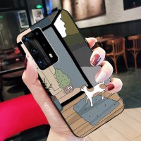 华为p40pro手机壳p40软硅胶p30青春版防摔p30pro套软壳伸缩气囊支架男女款可爱卡通动漫喵咪绿色女生趣味真智力